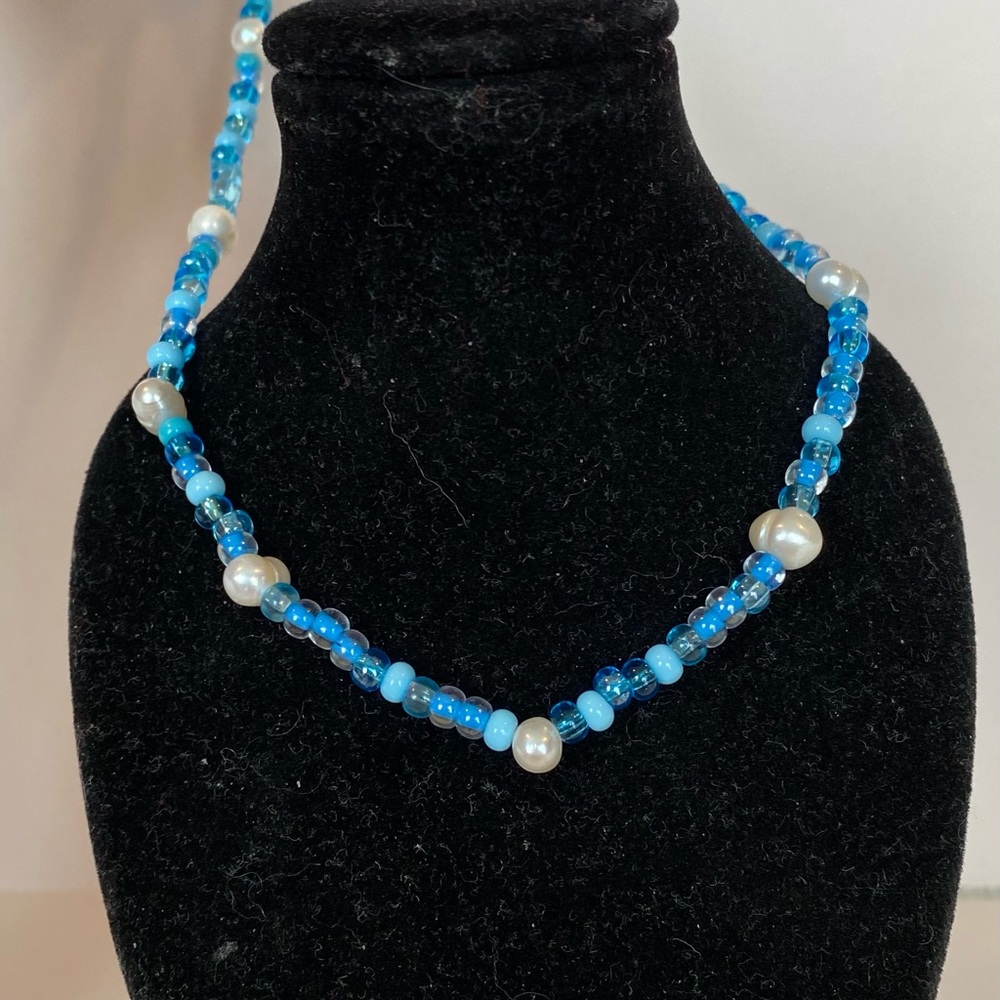 blue pearl necklace